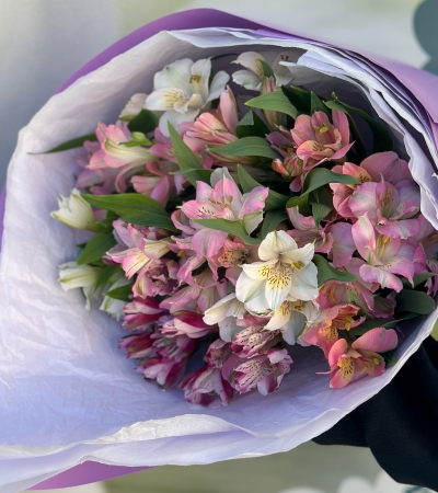 Нежный микс альстромерии 